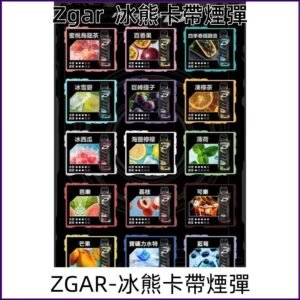 ZGAR冰熊卡帶煙彈 PROJECT-D15000Puffs 只適配冰熊卡帶主機