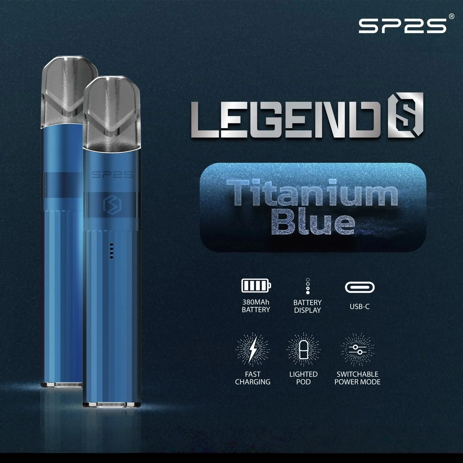 SP2s鈦色主機 思博瑞一代鈦金屬升級版充電式煙桿通用一代煙彈:圖片 4