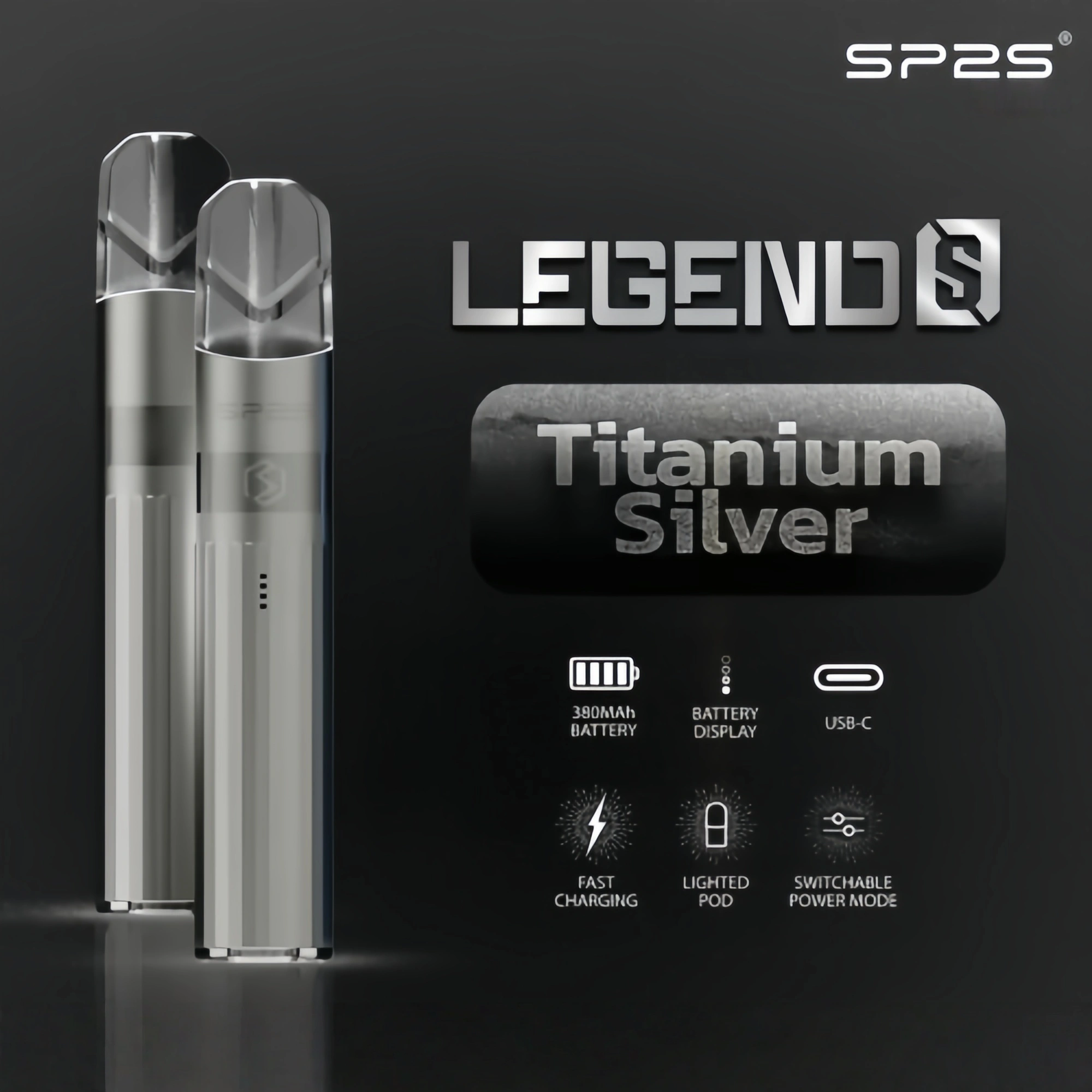 SP2s鈦色主機 思博瑞一代鈦金屬升級版充電式煙桿通用一代煙彈:圖片 3